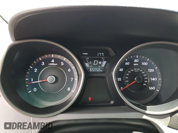 2014 Hyundai Elantra SE with VIN 5NPDH4AE4EH494143, listed as a Copart auction lot 64726195 with 65,050 mi miles and Salvage title. Bid and sale history available at DreamBid. Image 9.