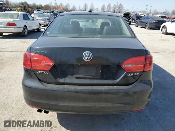 2012 Volkswagen Jetta Sedan SE w/Convenience with VIN 3VWDX7AJ2CM411783, listed as a Copart auction lot 48974555 with 128,209 mi miles and Salvage Title. Bid and sale history available at carsss.com. Image 6.