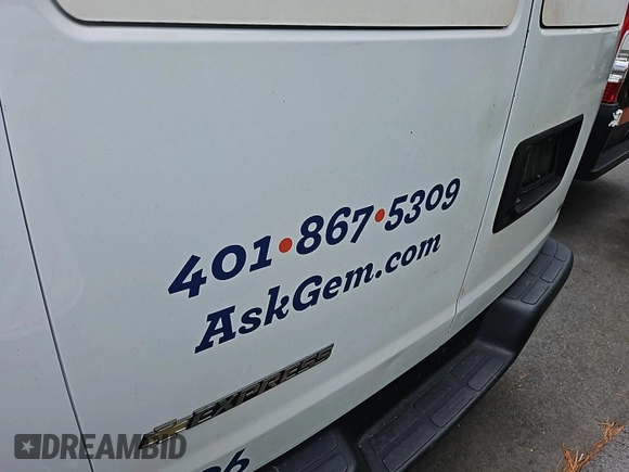 2020 Chevrolet Express Cargo with VIN 1GCWGAFG0L1185522, listed as a IAAI auction lot 42842195 with 128,884 mi miles and . Bid and sale history available at DreamBid. Image 30.