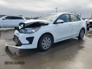 2022 Kia Rio LX with VIN 3KPA24AD5NE503710, listed as a Copart auction lot 47686025 with 77,758 mi miles and Salvage Title. Bid and sale history available at DreamBid. Image 1.