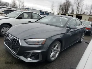 2021 Audi A5 Sportback S line Premium with VIN WAUDACF58MA057465, listed as a Copart auction lot 45196345 with 53,700 mi miles and Clean Title. Bid and sale history available at carsss.com. Image 1.