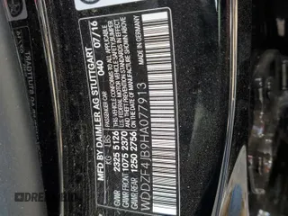 2017 Mercedes-Benz E-Class E 300 Luxury with VIN WDDZF4JB9HA077913, listed as a Copart auction lot 64674812 with 45,268 mi miles. Bid and sale history available at carsss.com. Image 10.