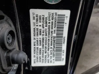 2017 Honda Civic Sedan LX with VIN 19XFC2F54HE048782, listed as a Copart auction lot 81576724 with 23,235 mi miles and Salvage Title. Bid and sale history available at carsss.com. Image 14.