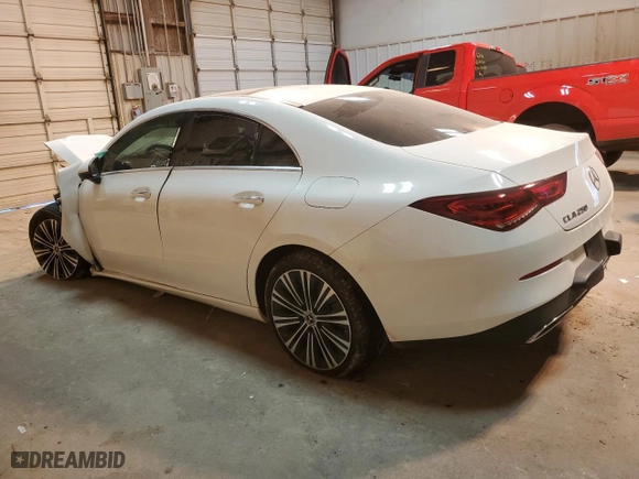 2023 Mercedes-Benz CLA with VIN W1K5J4GB8PN418441, listed as a Copart auction lot 83360624 with 21,089 mi miles and Salvage Title. Bid and sale history available at carsss.com. Image 2.