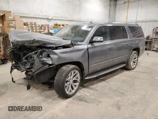 2019 Chevrolet Suburban Premier with VIN 1GNSKJKC7KR323435, listed as a Copart auction lot 43595885 with 79,813 mi miles and Salvage Title. Bid and sale history available at DreamBid. Image 1.