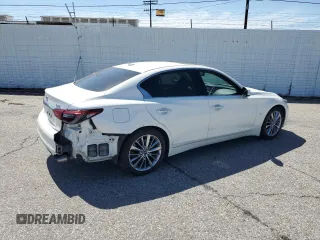 2018 Infiniti Q50 Luxe z VIN JN1EV7AP5JM352628, wystawiony jako Copart lot #51612595 z przebiegiem 93 801 mil mil oraz Szkoda całkowita • Salvage title. Historia ofert i sprzedaży dostępna na DreamBid. Obrazek 3.