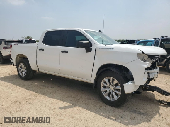 2022 Chevrolet Silverado 1500 Custom with VIN 1GCPDBEK5NZ569941, listed as a Copart auction lot 51241085 with 17,191 mi miles and Salvage Title. Bid and sale history available at carsss.com. Image 4.