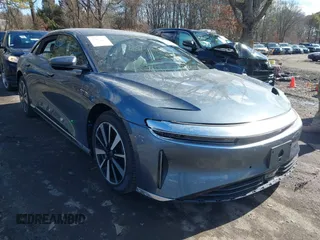 2025 Lucid Air Pure with VIN 50EA1PGA4SA004490, listed as a IAAI auction lot 41579096 with 1,324 mi miles. Bid and sale history available at carsss.com. Image 1.
