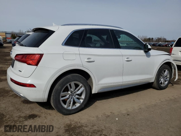 2020 Audi Q5 Premium with VIN WA1ANAFYXL2026794, listed as a Copart auction lot 44834995 with 66,010 mi miles and Salvage title. Bid and sale history available at DreamBid. Image 3.