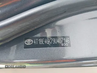 2009 Toyota Camry with VIN 4T1BE46K79U407146, listed as a IAAI auction lot 41925428 with Not Provided miles and . Bid and sale history available at carsss.com. Image 9.