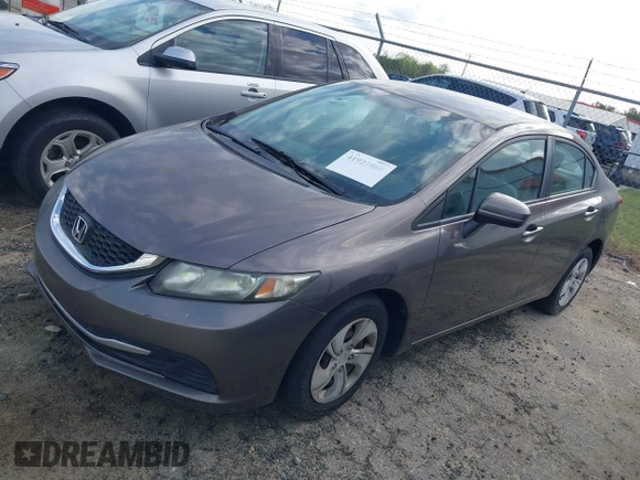 2014 Honda Civic Sedan LX with VIN 19XFB2F50EE043934, listed as a IAAI auction lot 41923868 with 185,922 mi miles. Bid and sale history available at carsss.com. Image 2.