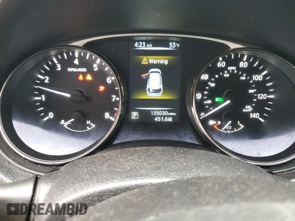 2016 Nissan Rogue SV with VIN KNMAT2MT2GP665317, listed as a Copart auction lot 49662925 with 135,030 mi miles and Salvage Title. Bid and sale history available at DreamBid. Image 9.