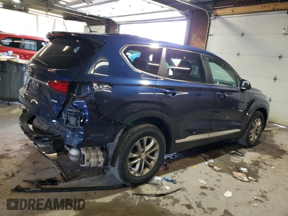 2019 Hyundai Santa Fe SE with VIN 5NMS2CAD9KH098017, listed as a Copart auction lot 64760335 with 48,456 mi miles and Salvage title. Bid and sale history available at DreamBid. Image 3.