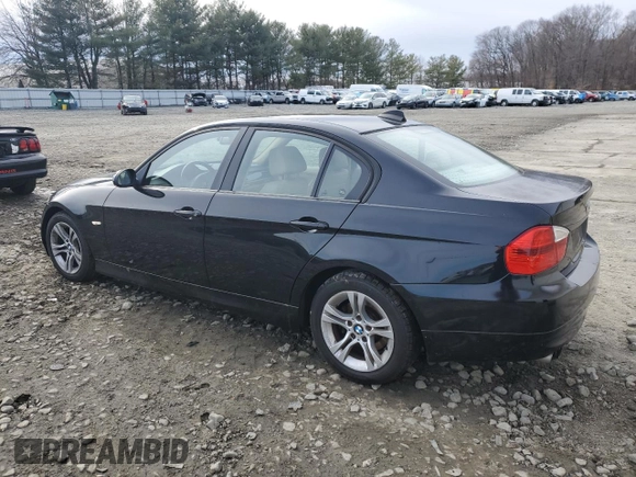 2008 BMW 3 Series 328xi with VIN WBAVC73598KP39801, listed as a Copart auction lot 43530145 with 140,626 mi miles and Salvage Title. Bid and sale history available at carsss.com. Image 2.