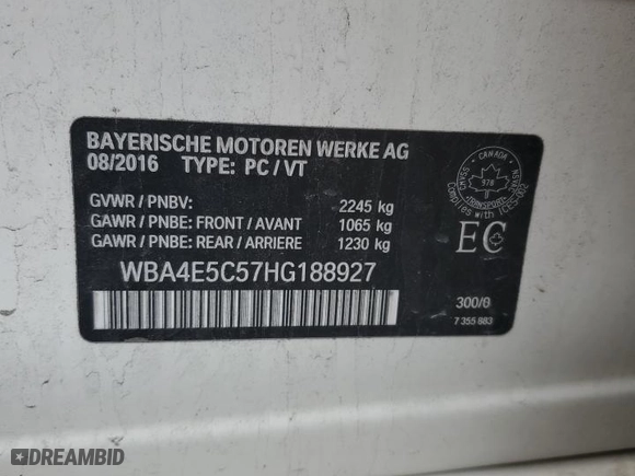 2017 BMW 4 Series 440i xDrive with VIN WBA4E5C57HG188927, listed as a Copart auction lot 78727894 with 93,881 mi miles and Salvage Title. Bid and sale history available at carsss.com. Image 13.