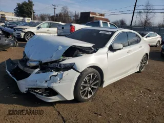 2015 Acura TLX V6 Advance with VIN 19UUB3F73FA003013, listed as a Copart auction lot 48968085 with 122,360 mi miles and Salvage Title. Bid and sale history available at carsss.com. Image 1.