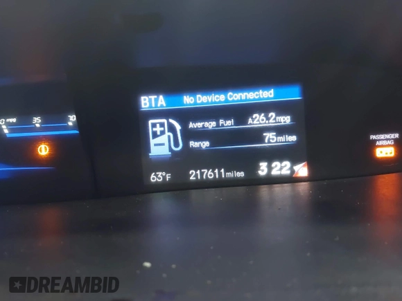 2013 Honda Civic Cpe EX with VIN 2HGFG3B82DH525350, listed as a IAAI auction lot 42129940 with 217,611 mi miles. Bid and sale history available at carsss.com. Image 15.