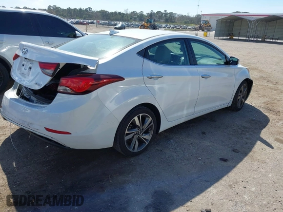 2015 Hyundai Elantra SE z VIN 5NPDH4AE7FH570097, wystawiony jako IAAI lot #41577252 z przebiegiem 135 219 mil mil oraz . Historia ofert i sprzedaży dostępna na DreamBid. Obrazek 4.