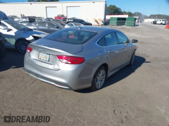 2016 Chrysler 200 Limited with VIN 1C3CCCAB4GN143783, listed as a IAAI auction lot 41666658 with 179,519 mi miles. Bid and sale history available at carsss.com. Image 4.