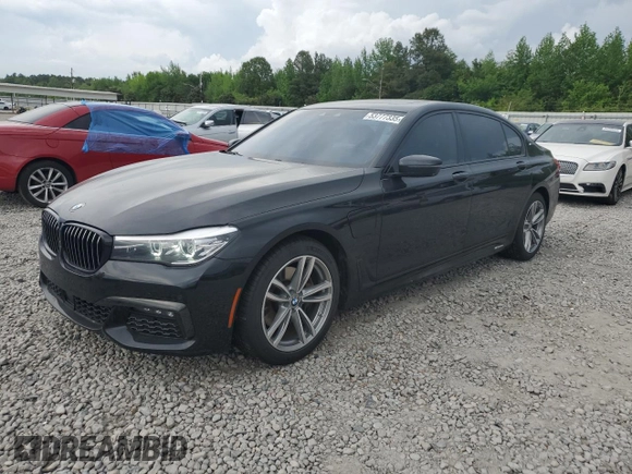 2018 BMW 7 Series 740e xDrive with VIN WBA7J2C59JB246238, listed as a Copart auction lot 53777335 with 76,642 mi miles and Salvage Title. Bid and sale history available at carsss.com. Image 1.