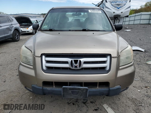 2006 Honda Pilot LX with VIN 2HKYF18166H504228, listed as a Copart auction lot 54903525 with 205,922 mi miles and Clean Title. Bid and sale history available at carsss.com. Image 5.