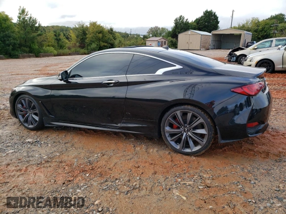 2022 Infiniti Q60 Red Sport 400 with VIN JN1FV7LK5NM660409, listed as a Copart auction lot 71884424 with 35,354 mi miles and Salvage title. Bid and sale history available at DreamBid. Image 2.
