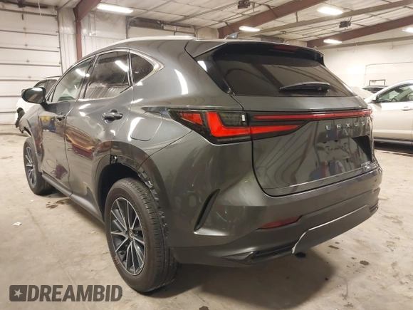 2024 Lexus NX with VIN 2T2AGCEZ2RC057176, listed as a IAAI auction lot 41376211 with 5,136 mi miles. Bid and sale history available at carsss.com. Image 3.