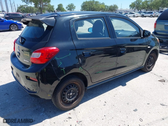 2017 Mitsubishi Mirage ES with VIN ML32A3HJ2HH017841, listed as a IAAI auction lot 42020596 with 112,959 mi miles. Bid and sale history available at carsss.com. Image 4.