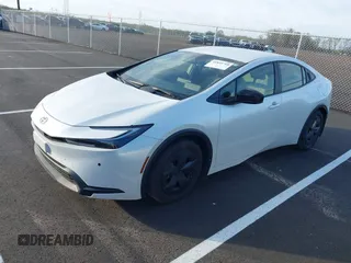 2024 Toyota Prius LE with VIN JTDACAAU0R3021509, listed as a IAAI auction lot 41859768 with 46,929 mi miles. Bid and sale history available at carsss.com. Image 2.