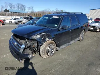2016 Ford Expedition EL XLT with VIN 1FMJK1JT4GEF53272, listed as a Copart auction lot 42573795 with 147,250 mi miles and Salvage Title. Bid and sale history available at carsss.com. Image 1.