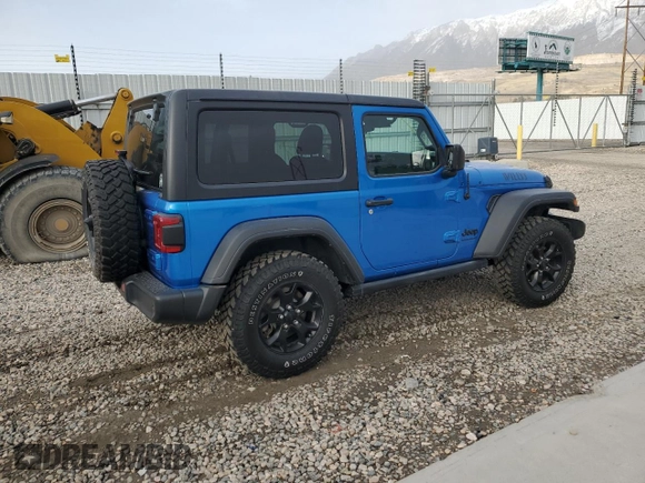 2021 Jeep Wrangler Sport S with VIN 1C4GJXAG2MW819658, listed as a Copart auction lot 43348205 with 27,169 mi miles and Salvage Title. Bid and sale history available at DreamBid. Image 3.