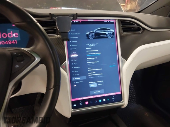 2016 Tesla Model X 70D with VIN 5YJXCBE23GF004941, listed as a IAAI auction lot 41706603 with 108,052 mi miles and . Bid and sale history available at DreamBid. Image 18.