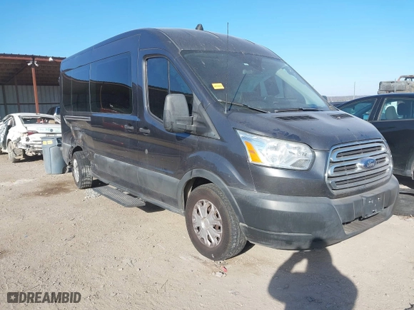 2017 Ford Transit Wagon XL with VIN 1FBAX2CM7HKA50327, listed as a IAAI auction lot 41266395 with 137,504 mi miles. Bid and sale history available at carsss.com. Image 1.