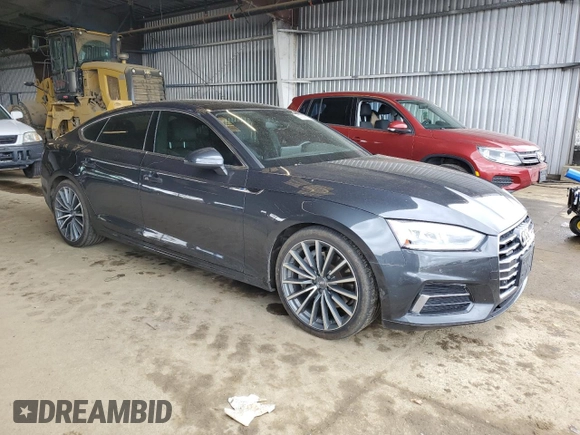 2018 Audi A5 Sportback Premium Plus with VIN WAUBNCF55JA096103, listed as a Copart auction lot 47996515 with 96,337 mi miles and Salvage Title. Bid and sale history available at carsss.com. Image 4.