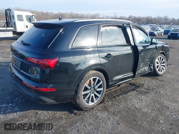 2022 Audi Q7 Premium Plus with VIN WA1LJBF7XND007252, listed as a IAAI auction lot 41619779 with 24,012 mi miles and . Bid and sale history available at DreamBid. Image 4.