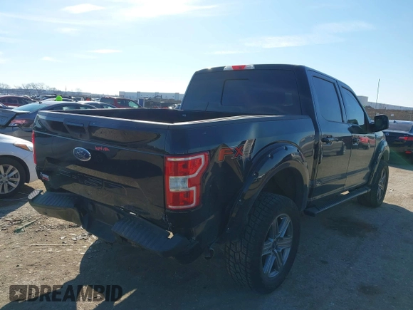 2018 Ford F-150 XL with VIN 1FTEW1E54JKF34266, listed as a IAAI auction lot 41582541 with 81,197 mi miles. Bid and sale history available at carsss.com. Image 4.