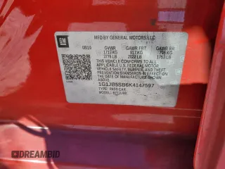 2019 Chevrolet Sonic LS z VIN 1G1JB5SB6K4147597, wystawiony jako Copart lot #46031495 z przebiegiem 59 905 mil mil oraz Szkoda całkowita • Salvage title. Historia ofert i sprzedaży dostępna na DreamBid. Obrazek 12.