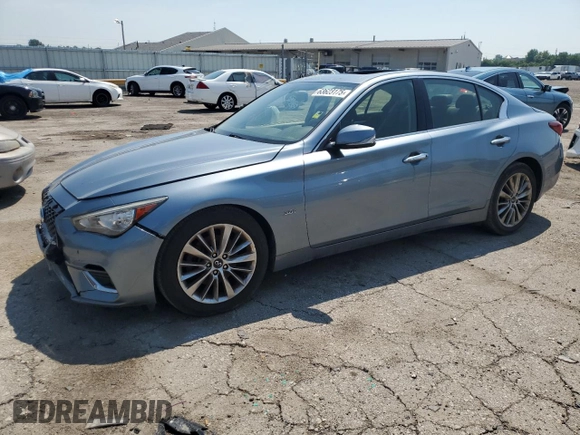2018 Infiniti Q50 Luxe with VIN JN1EV7AP2JM364199, listed as a Copart auction lot 63623175 with 132,752 mi miles and Clean title. Bid and sale history available at DreamBid. Image 1.