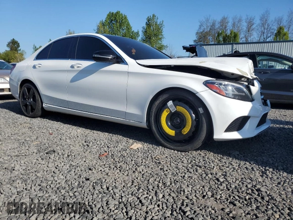 2019 Mercedes-Benz C 300 with VIN 55SWF8DB6KU286703, listed as a Copart auction lot 53886555 with Not provided miles and Salvage title. Bid and sale history available at DreamBid. Image 4.