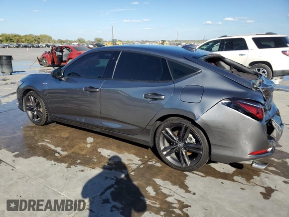 2023 Acura Integra w/A-Spec Package with VIN 19UDE4H37PA025945, listed as a Copart auction lot 77955164 with 24,245 mi miles and Salvage title. Bid and sale history available at DreamBid. Image 2.