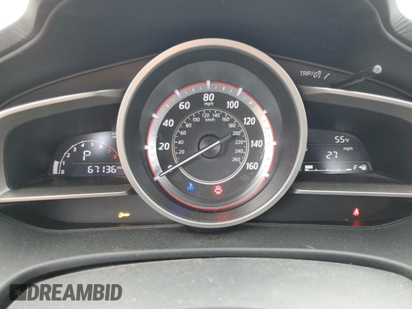 2016 Mazda 3 i Sport with VIN JM1BM1U74G1285879, listed as a Copart auction lot 54601455 with 67,136 mi miles and Salvage Title. Bid and sale history available at DreamBid. Image 9.