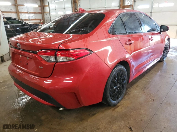 2020 Toyota Corolla LE with VIN 5YFEPRAE2LP073560, listed as a Copart auction lot 48123245 with 123,497 mi miles and Salvage Title. Bid and sale history available at carsss.com. Image 3.