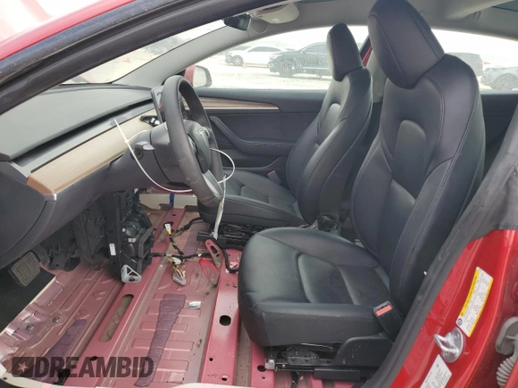 2023 Tesla Model 3 with VIN 5YJ3E1EA5PF567113, listed as a Copart auction lot 53376365 with 45,247 mi miles and Salvage title. Bid and sale history available at DreamBid. Image 7.