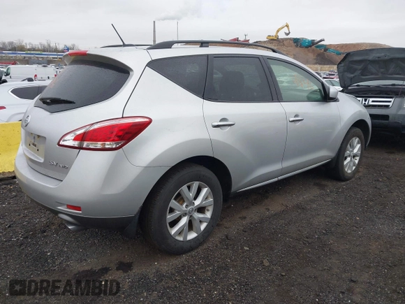 2012 Nissan Murano S with VIN JN8AZ1MW8CW209362, listed as a IAAI auction lot 42019846 with 136,060 mi miles. Bid and sale history available at carsss.com. Image 4.