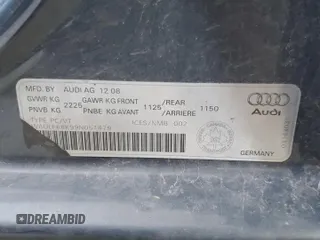 2009 Audi A4 с VIN WAULF68K99N051479, выставлен на аукционе Copart как лот 61142735 с пробегом 218 814 миль миль и Списание • Salvage title. История ставок и продаж доступна на DreamBid. Изображение 12.