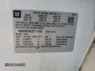 2018 GMC Acadia SLE z VIN 1GKKNKLA2JZ111600, wystawiony jako Copart lot #53423955 z przebiegiem 92 118 mil mil oraz Szkoda całkowita • Salvage title. Historia ofert i sprzedaży dostępna na DreamBid. Obrazek 14.