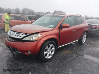 2006 Nissan Murano SL with VIN JN8AZ08W56W532907, listed as a IAAI auction lot 41441102 with 155,320 mi miles. Bid and sale history available at carsss.com. Image 2.
