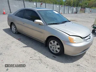 2002 Honda Civic EX with VIN 1HGEM22952L076253, listed as a IAAI auction lot 42134965 with 114,819 mi miles. Bid and sale history available at carsss.com. Image 1.