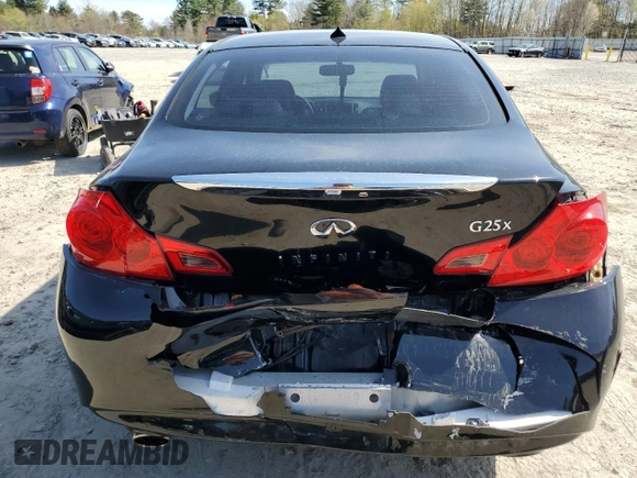 2011 Infiniti G25 Sedan x with VIN JN1DV6ARXBM654084, listed as a Copart auction lot 54392355 with Not Provided miles and Clean Title. Bid and sale history available at carsss.com. Image 6.