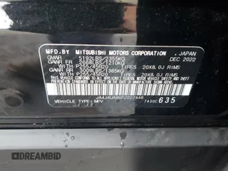 2023 Mitsubishi Outlander SE z VIN JA4J4UA86PZ027448, wystawiony jako Copart lot #57084785 z przebiegiem 36 735 mil mil oraz Szkoda całkowita • Salvage title. Historia ofert i sprzedaży dostępna na DreamBid. Obrazek 13.